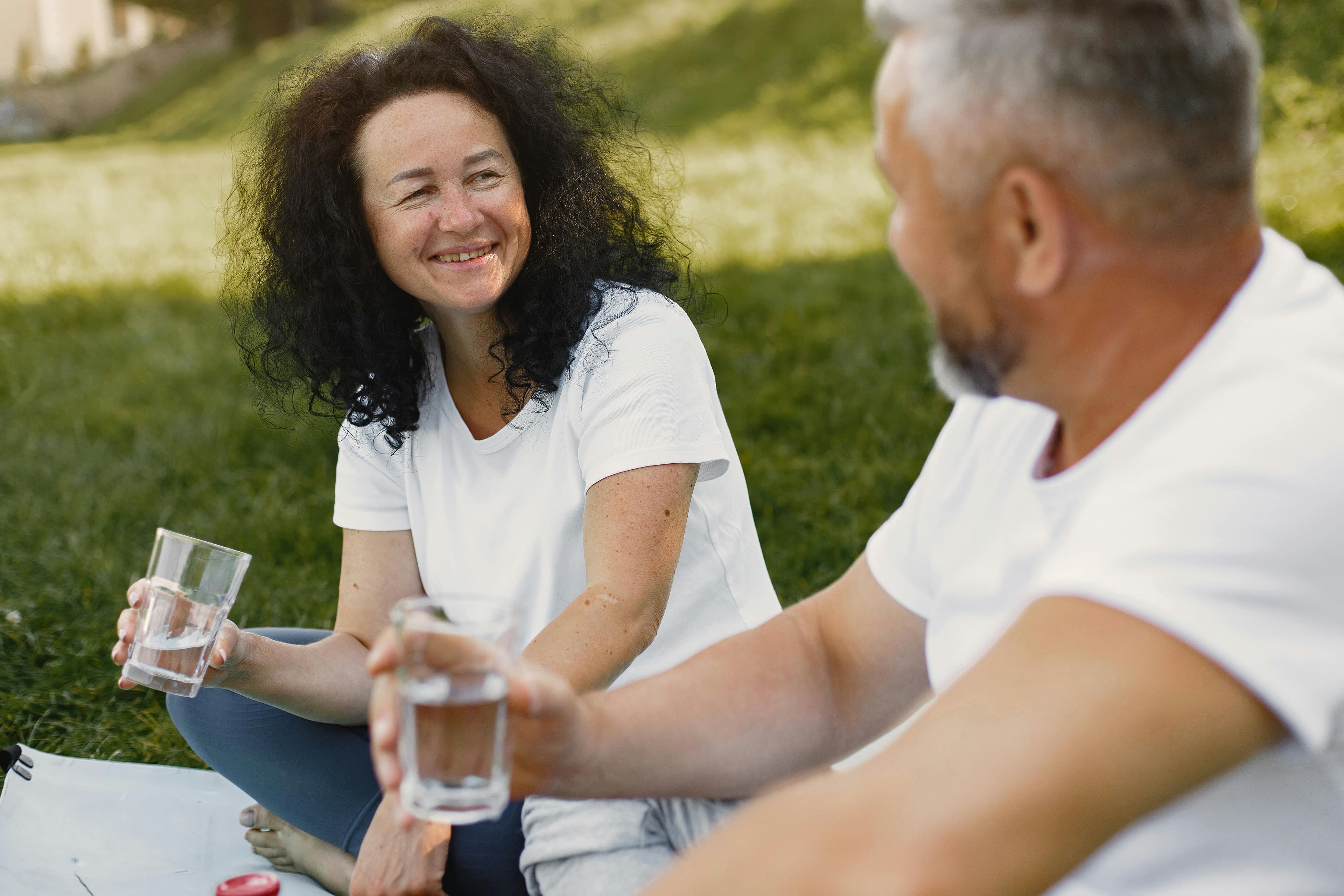 People enjoying family image